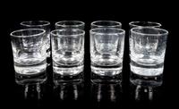Simon Pearce, , a set of eight old fashioned glasses, together with four associated Simon Pearce items