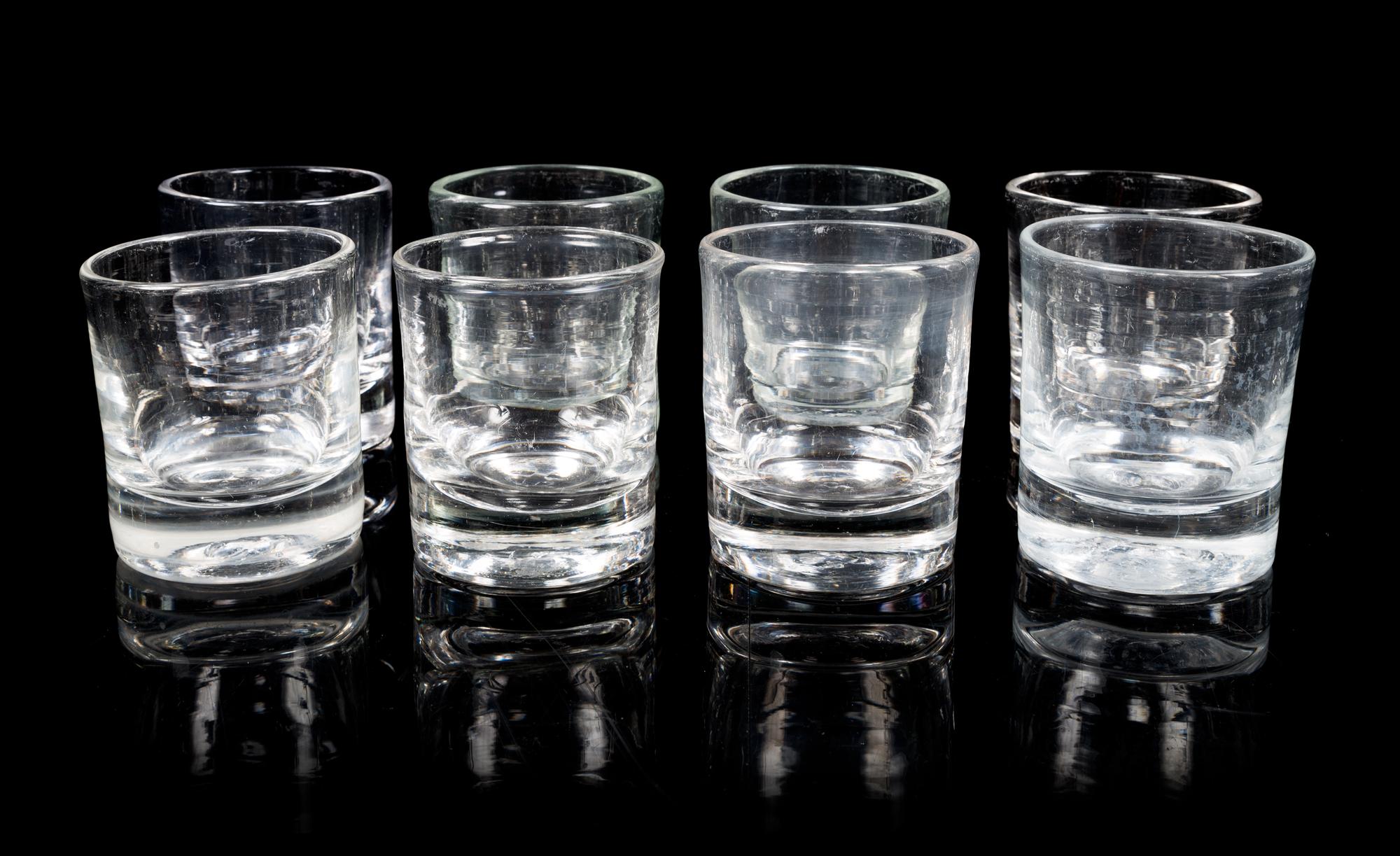 Simon Pearce, , a set of eight old fashioned glasses, together with four associated Simon Pearce items