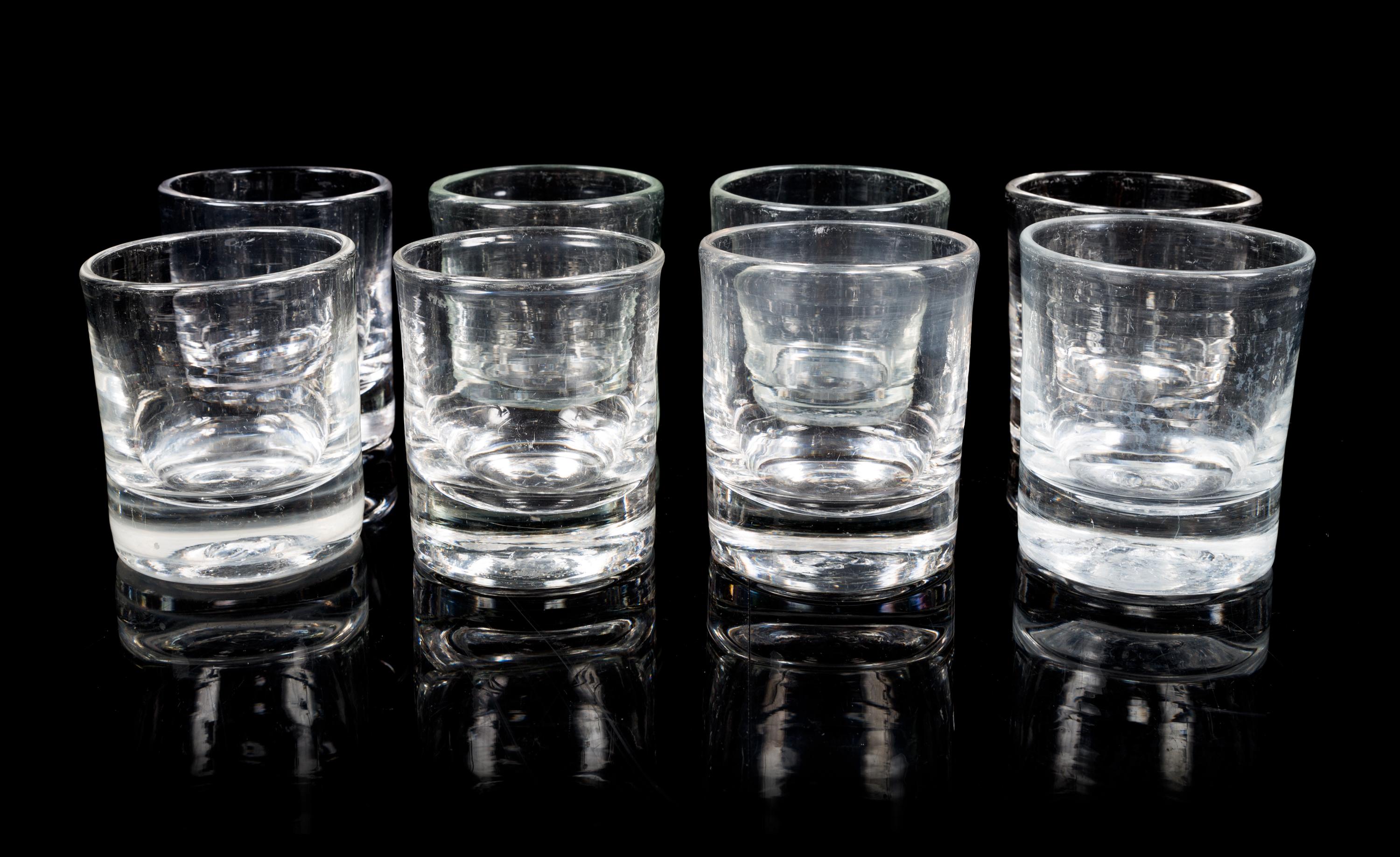 Simon Pearce, , a set of eight old fashioned glasses, together with four associated Simon Pearce items