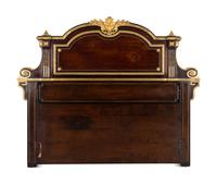 A Louis XVI Style Gilt Bronze Mounted Mahogany Headboard