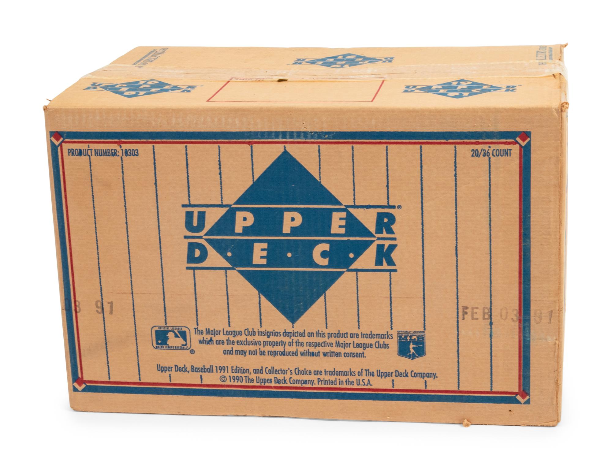 A Case of 1991 Upper Deck Baseball Cards (20 Boxes, Possible Nolan Ryan Autograph Insert)