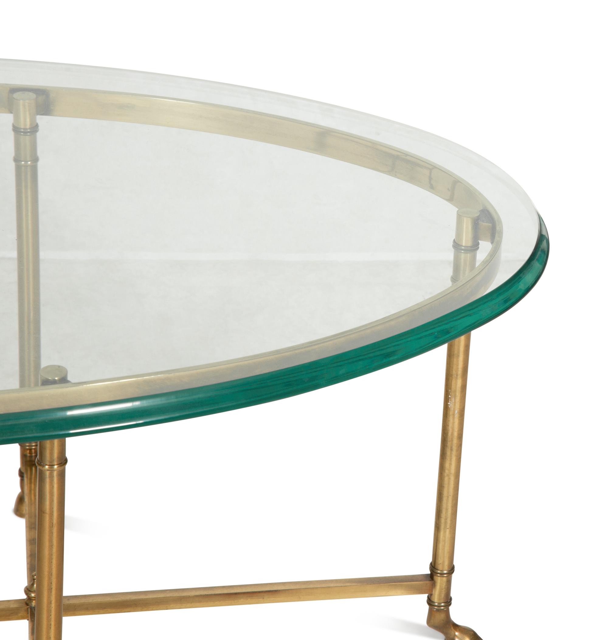 A Labarge Brass and Glass Coffee Table