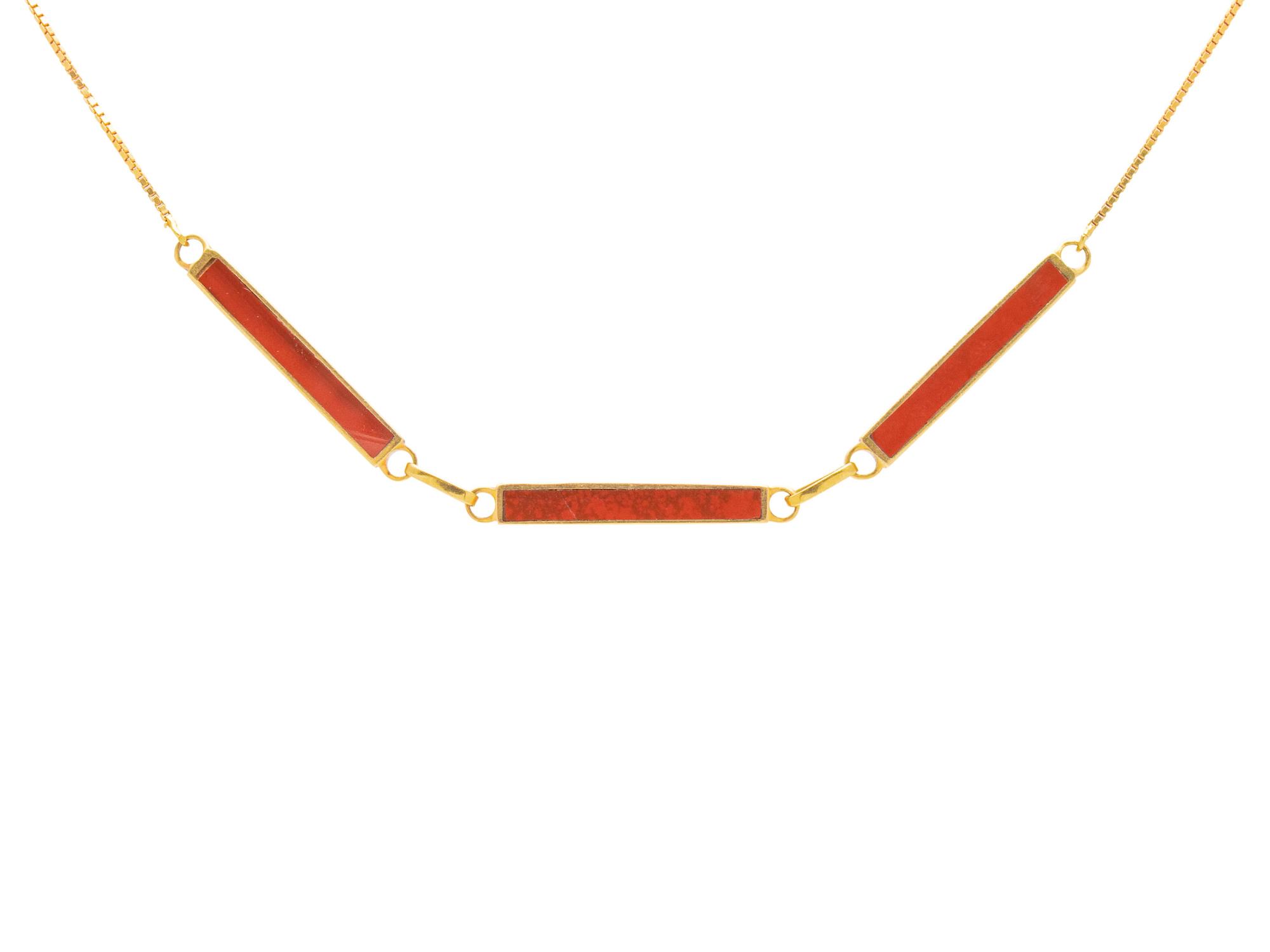 An 18 Karat Yellow Gold and Enamel Necklace,