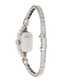 HAMILTON, ANTIQUE, PLATINUM AND DIAMOND AND WATCH