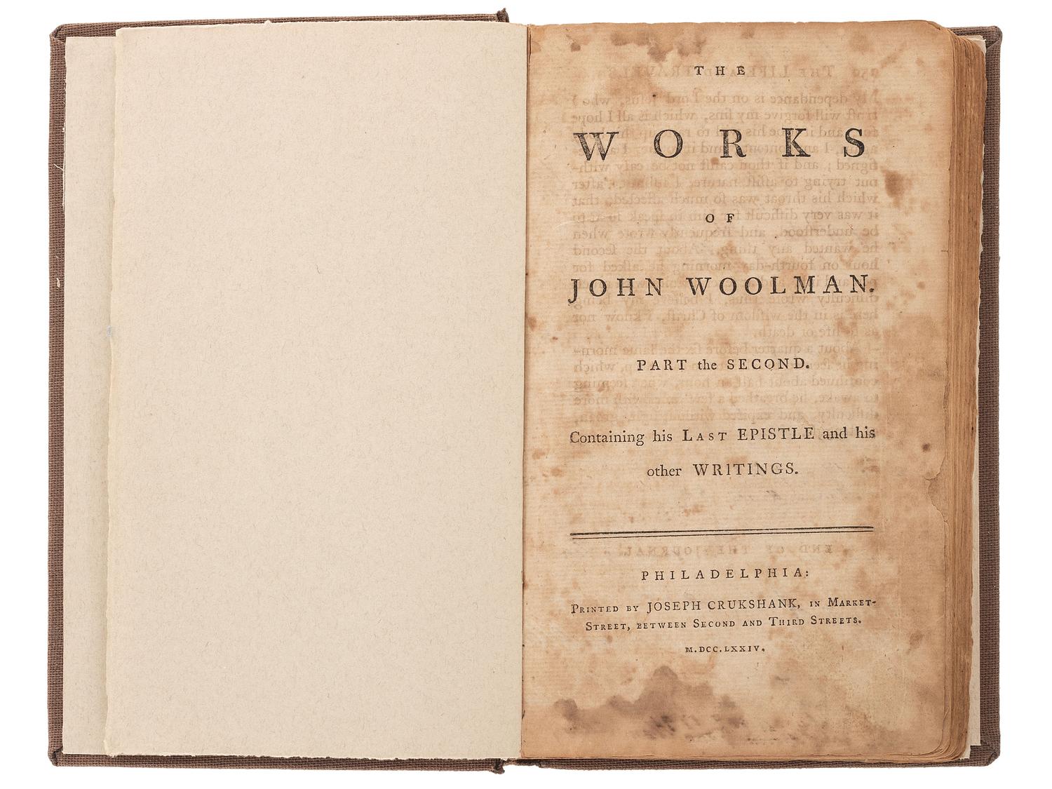 [SLAVERY & ABOLITION]. Quaker Allen family genealogy in Some Considerations in Keeping of Negroes.