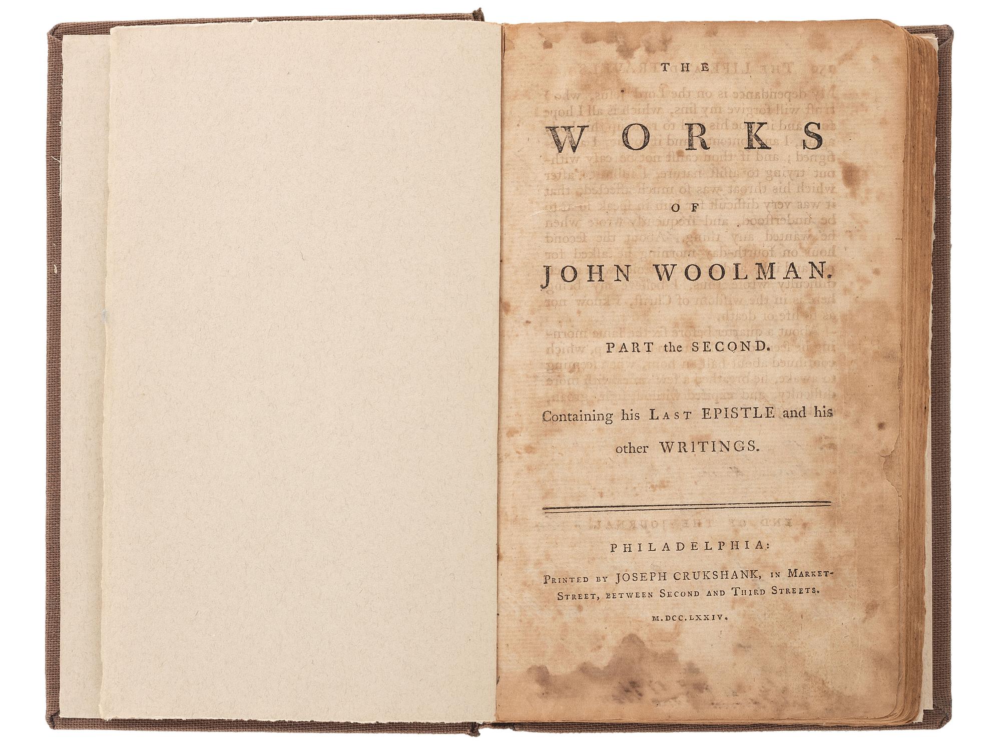 [SLAVERY & ABOLITION]. Quaker Allen family genealogy in Some Considerations in Keeping of Negroes.