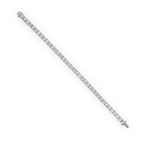 Art Deco, Platinum and Diamond Line Bracelet