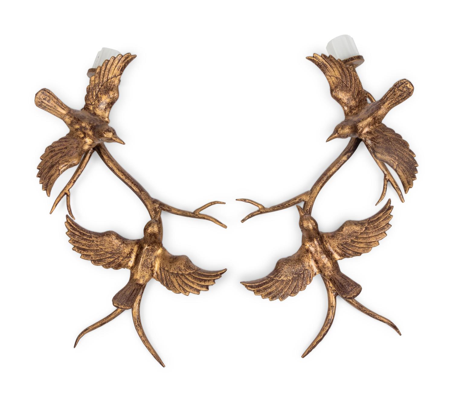 A Pair of Gilt Metal Ornaments