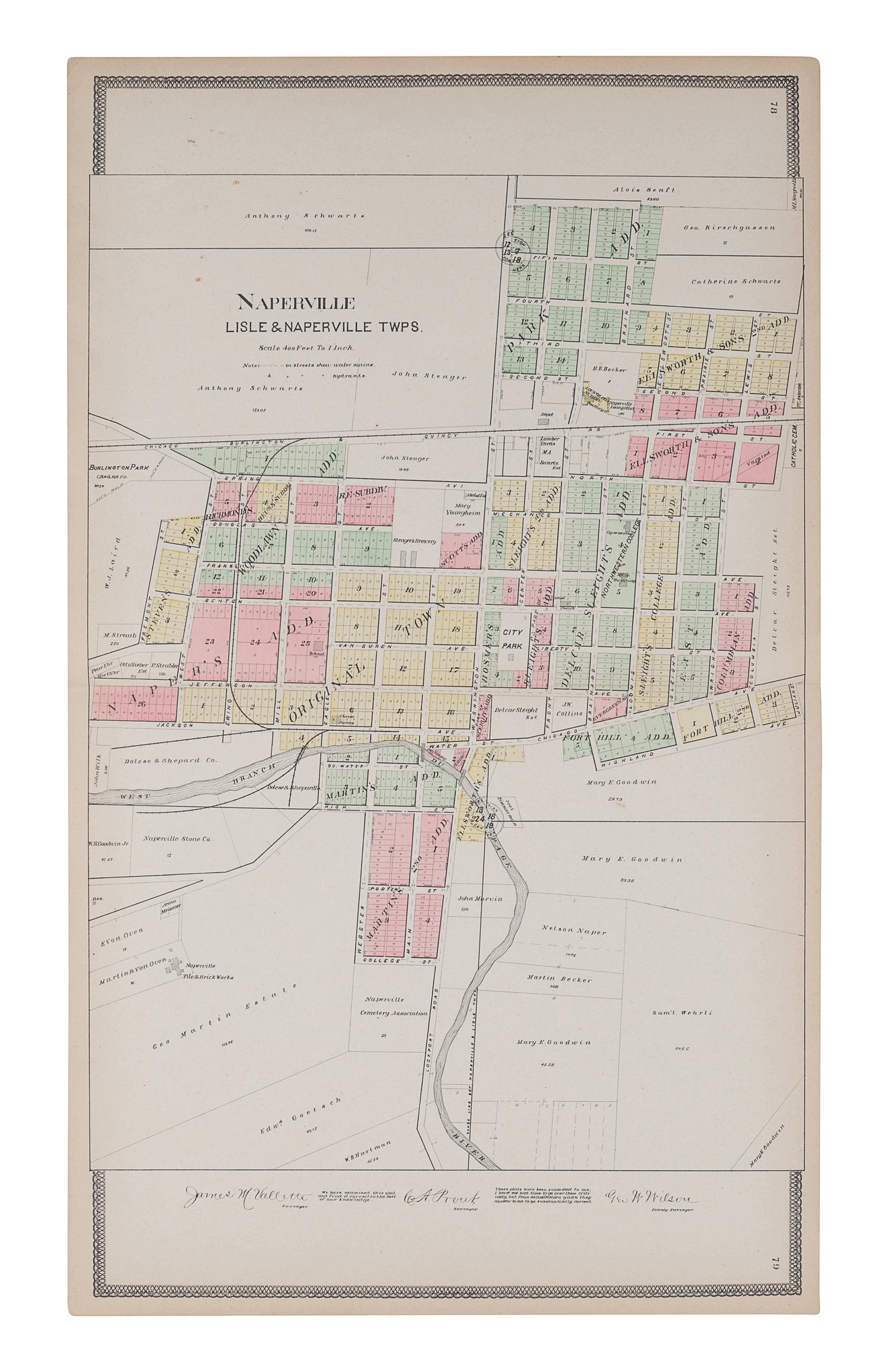 [ILLINOIS -- MAPS]. A group of 4 maps, comprising: