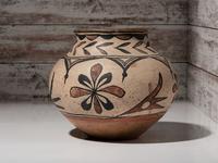 San Ildefonso Polychrome Pottery Jar