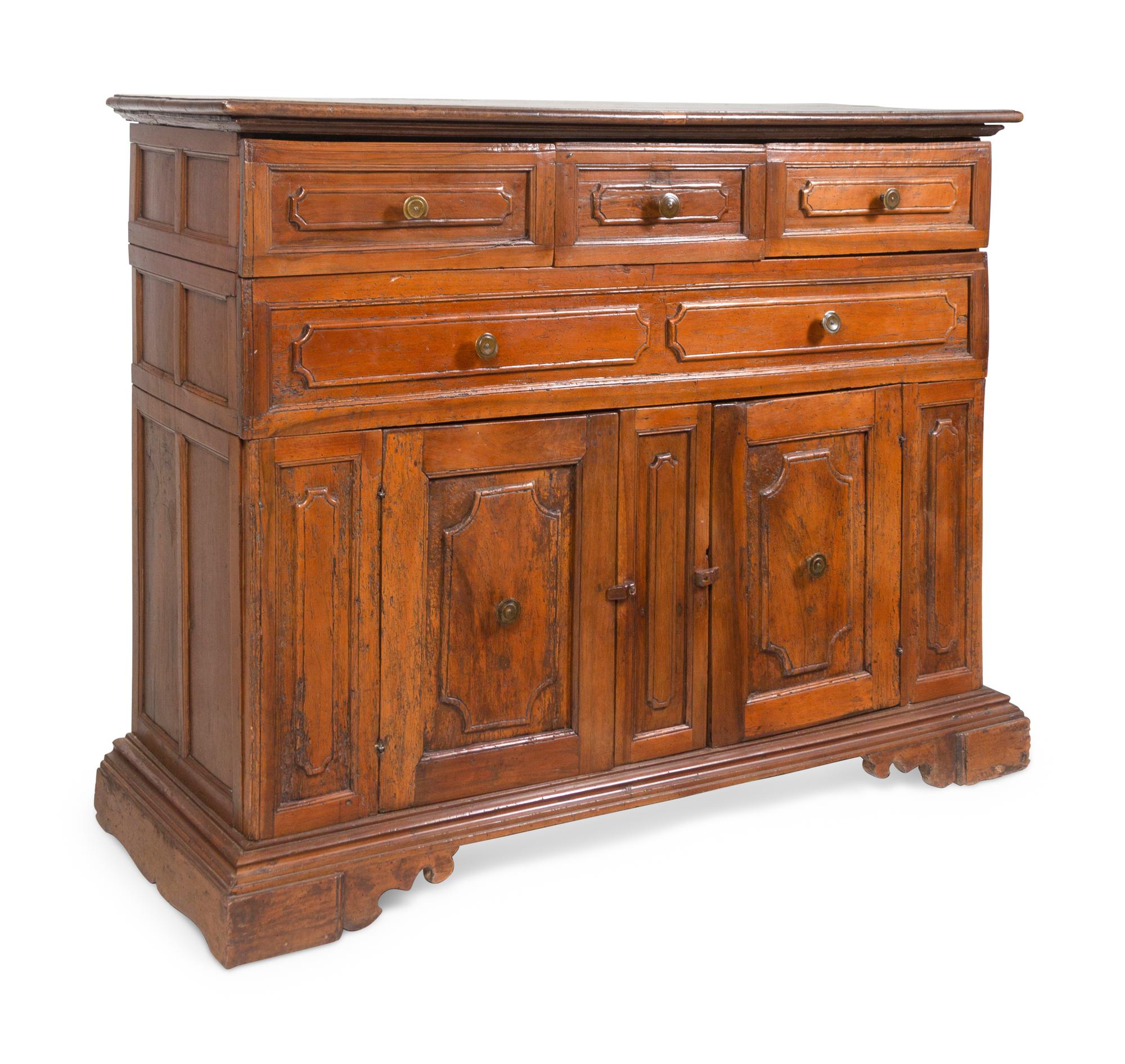 An Italian Walnut Serving Cabinet