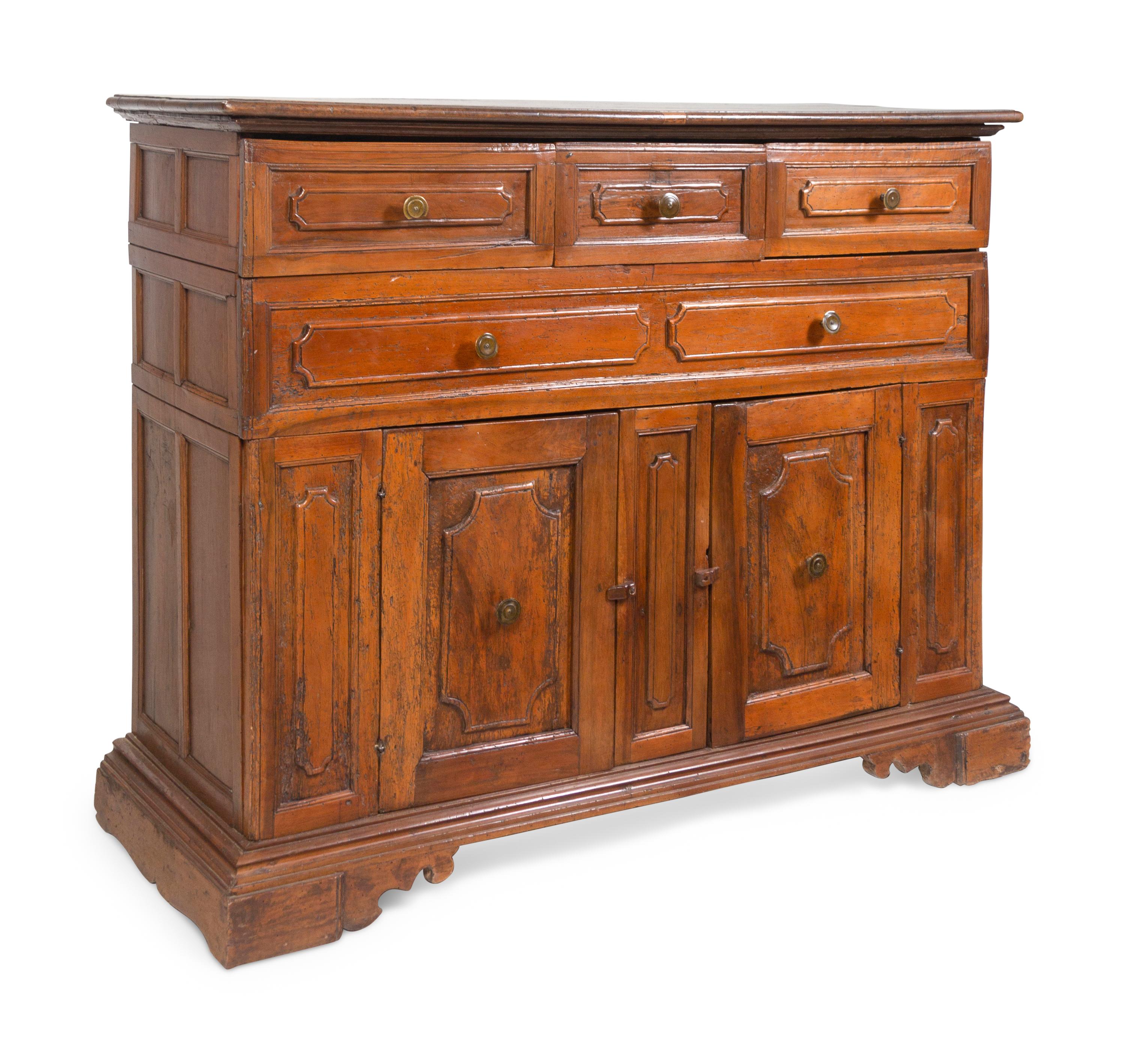 An Italian Walnut Serving Cabinet