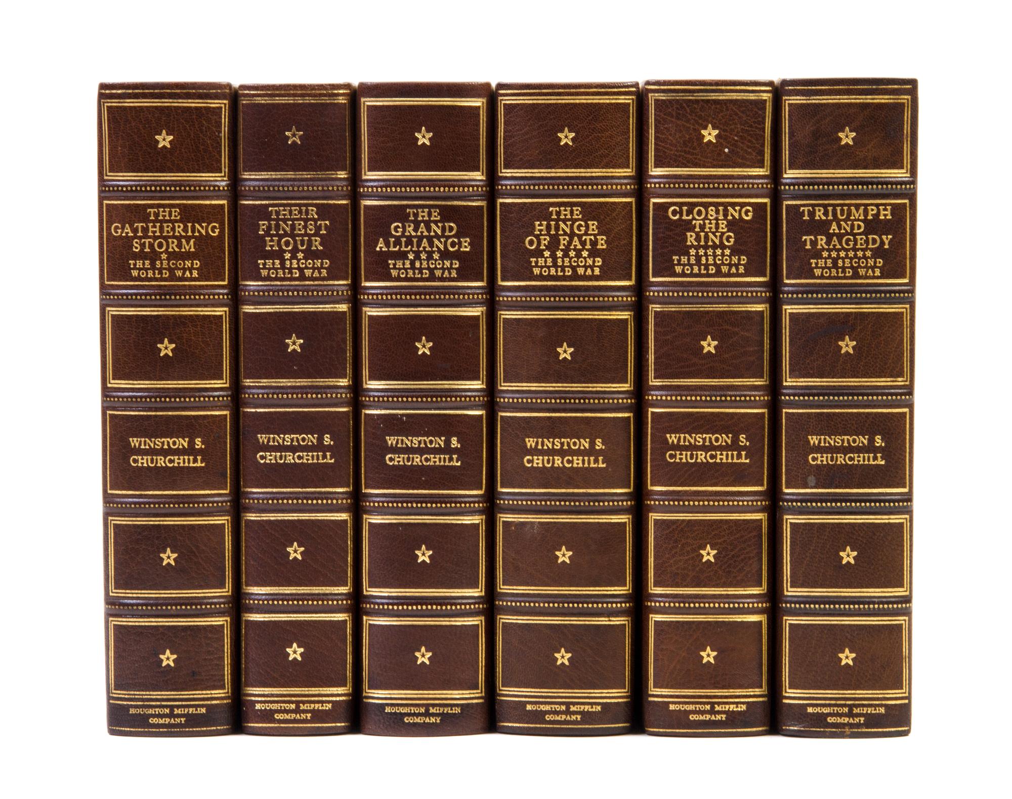 CHURCHILL, WINSTON. The Second World War. Boston, 1948-1953. 6 vols. 8vo,