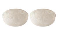 A Pair of Molded Glass Plafonniers