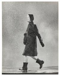 A Group of Four Works depicting models in the rain for Vogue, Glamour, and Life Magazines, 1941-45