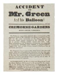 [TRANSPORTATION]. Accident to Mr. Green and his Balloon! London: S.G. Fairbrother, [1845].