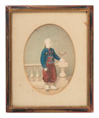 [CIVIL WAR]. Hand-colored albumen photograph of a Zouave.