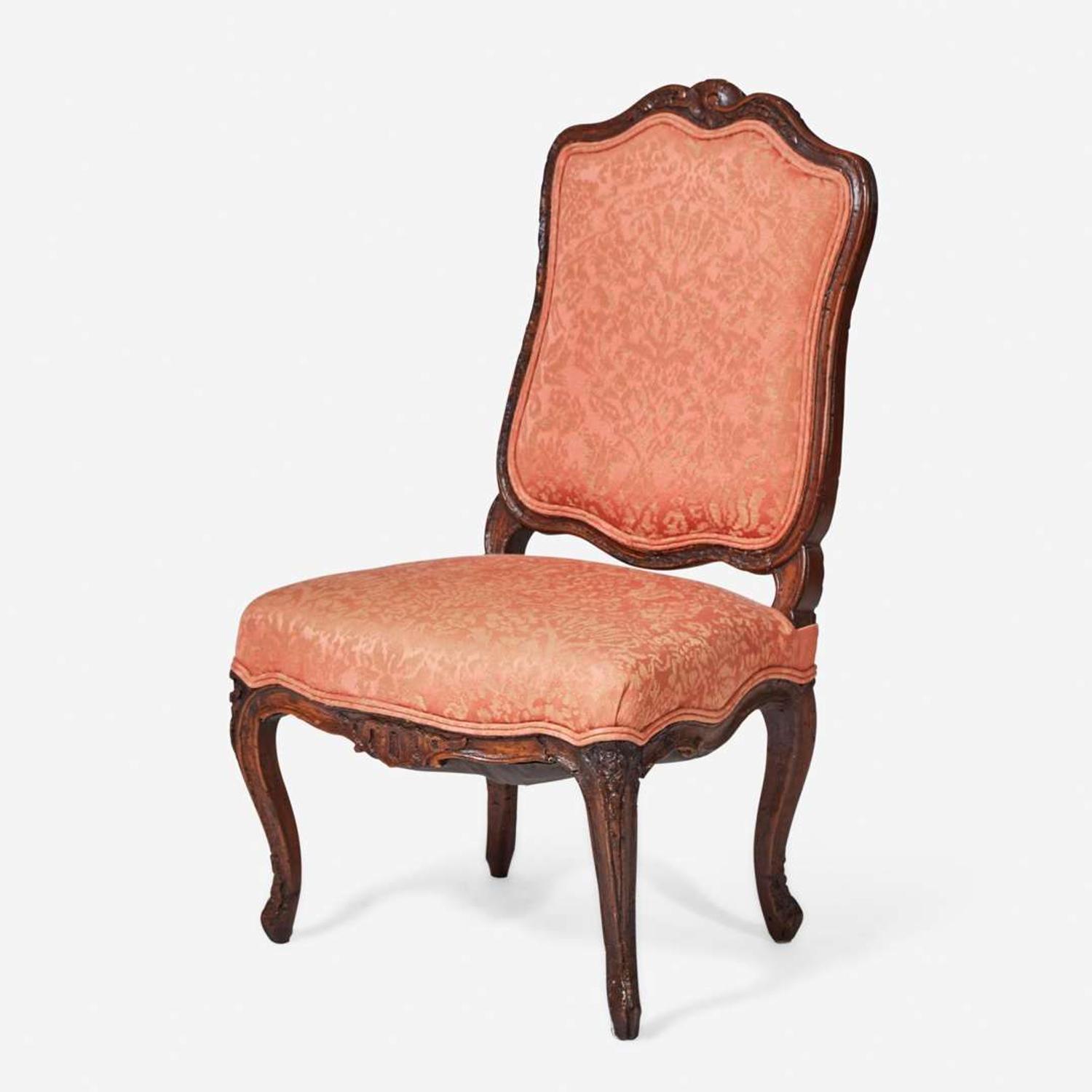 A Louis XV walnut chais à la reine circa 1750