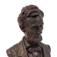 Leo Frank Nock (American, 1875-1949) Portrait bust of Abraham Lincoln bronze