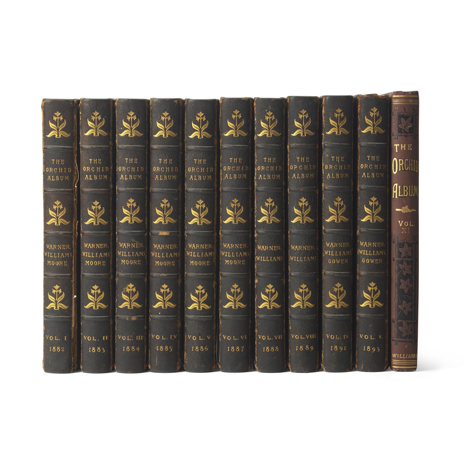 [Natural History] Warner, Robert, and Bejamin Samuel Williams, and Thomas Moore. The Orchid Album, Comprising Coloured Figures and Descriptions of New, Rare, and Beautiful Orchidaceous Plants