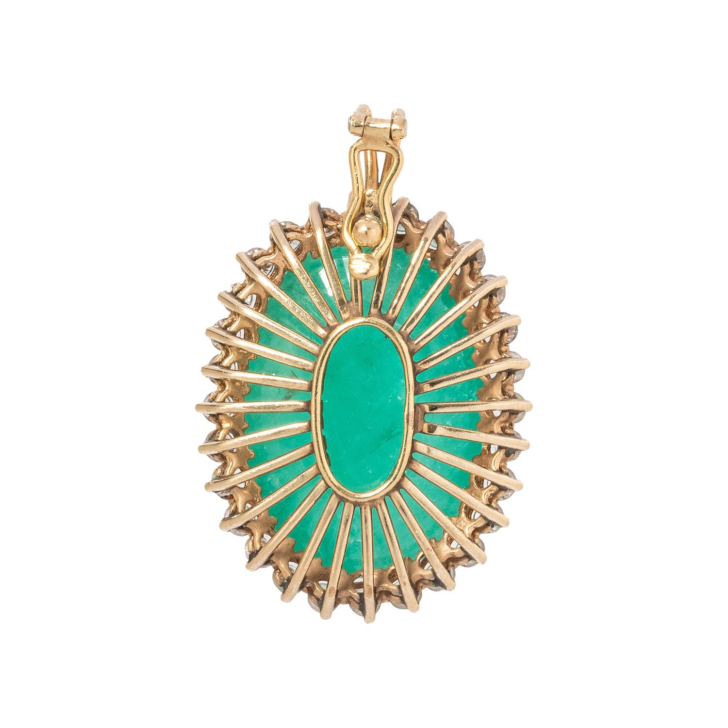 EMERALD AND DIAMOND PENDANT
