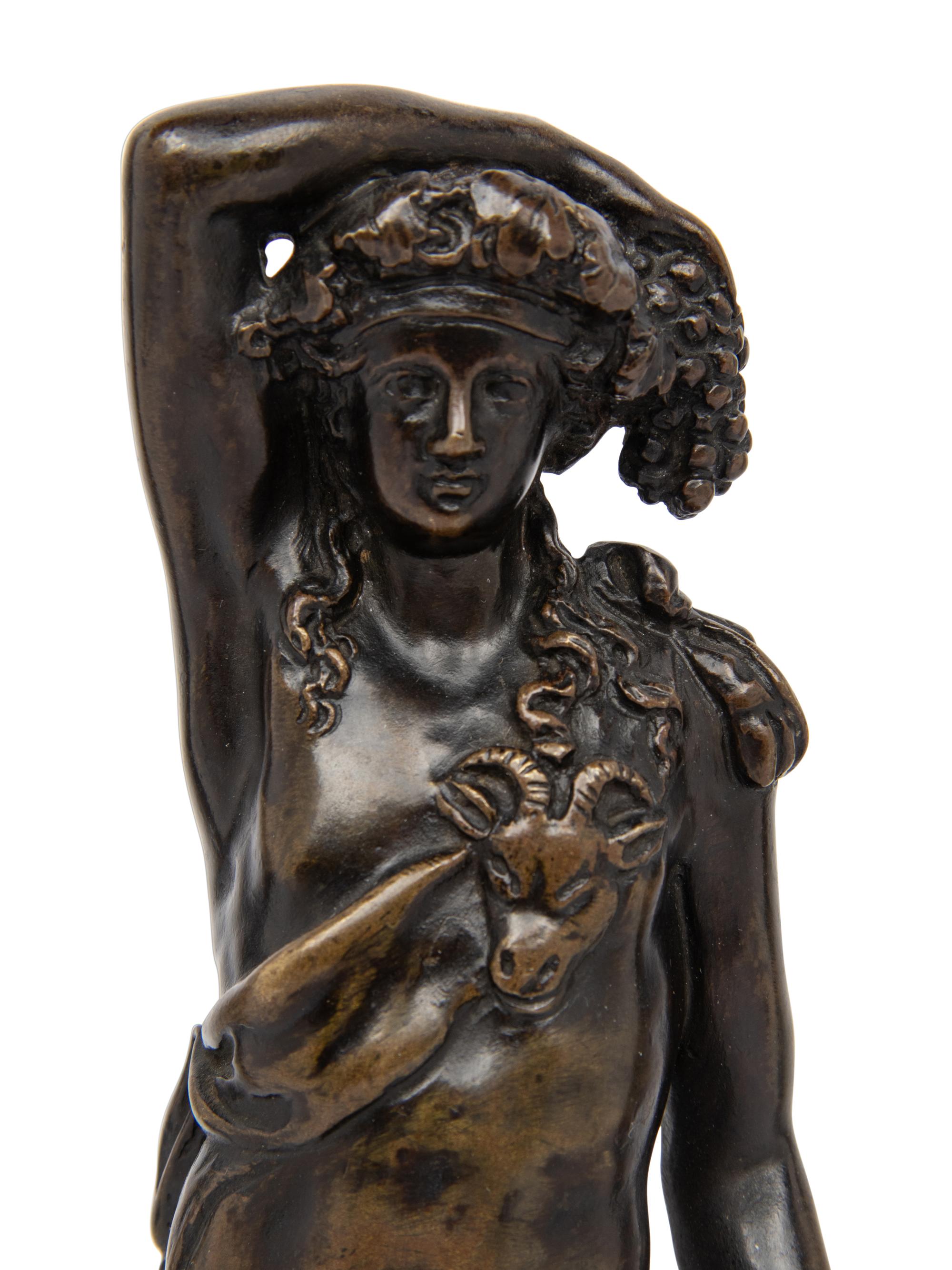 A Bronze Figure of Bacchus with Panther