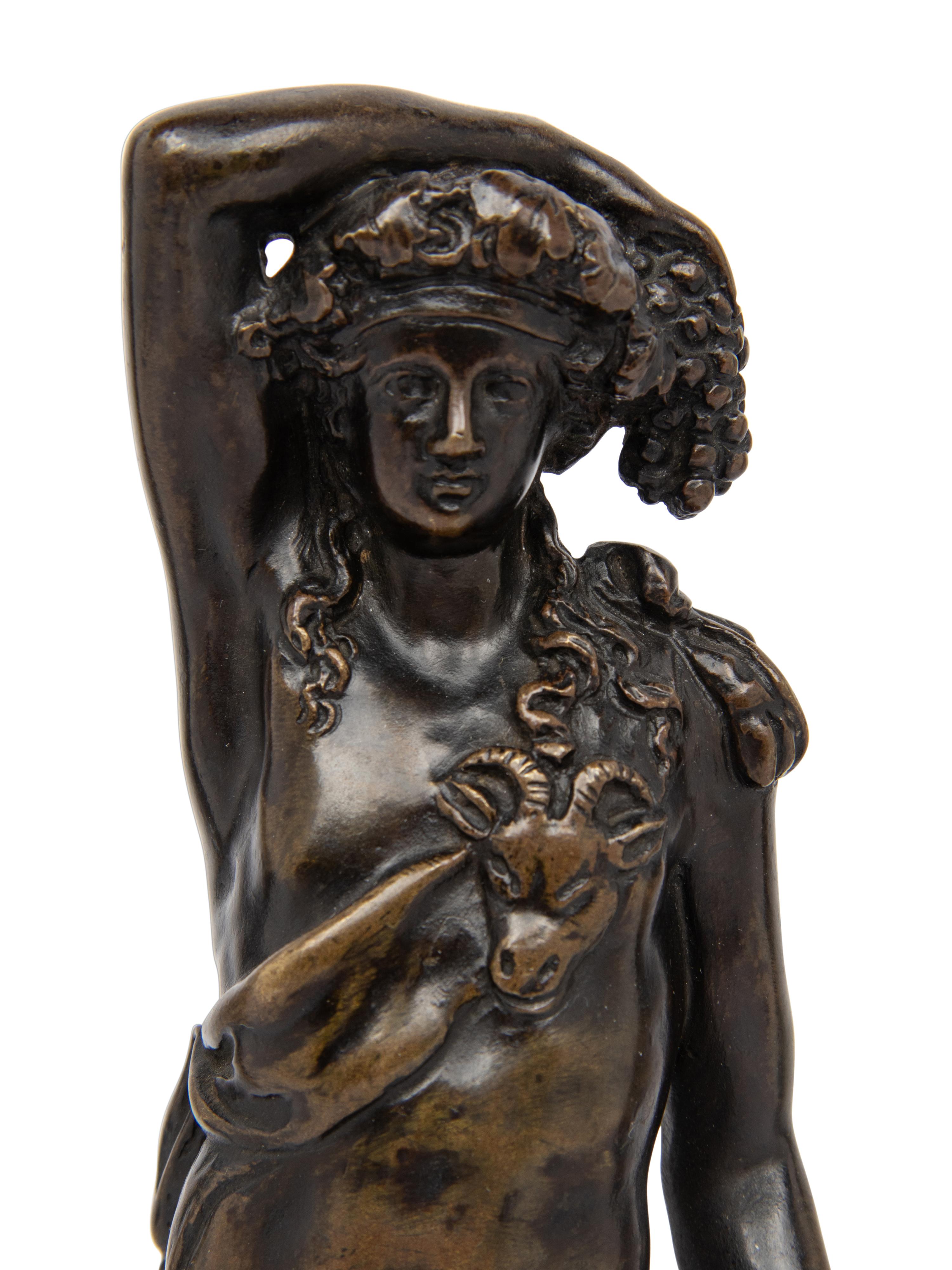 A Bronze Figure of Bacchus with Panther