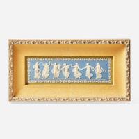An assorted group of four Wedgwood jasperware plaques England, 19th / 20th century