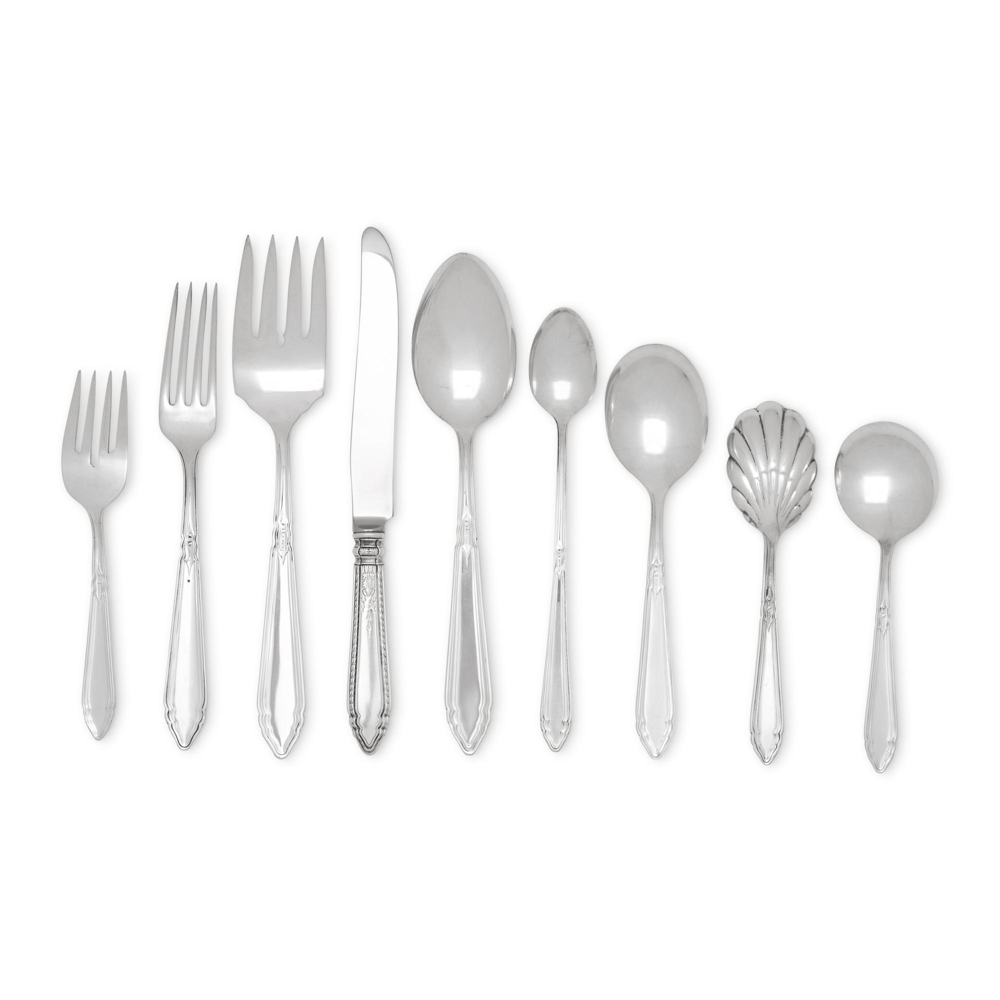 An American Silver Flatware Service