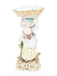 A Meissen Porcelain Figural Salt