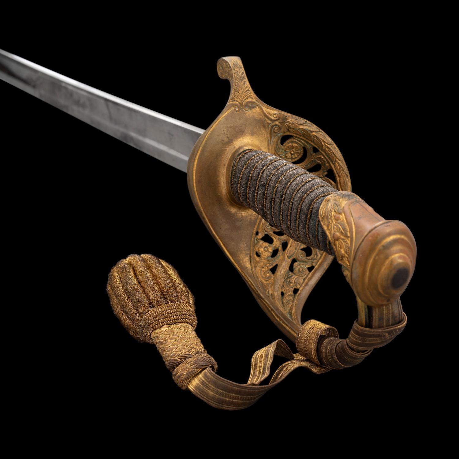 Cased Clauberg Model 1850 Foot Officers Sword Presented to Lt. Asaph Dodge of the 116th NY with Belt and Sash