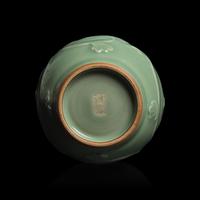 A Japanese Celadon-Glazed Double Gourd Vase, Seifu Yohei III, and Two Kogo, Suwa Sozan