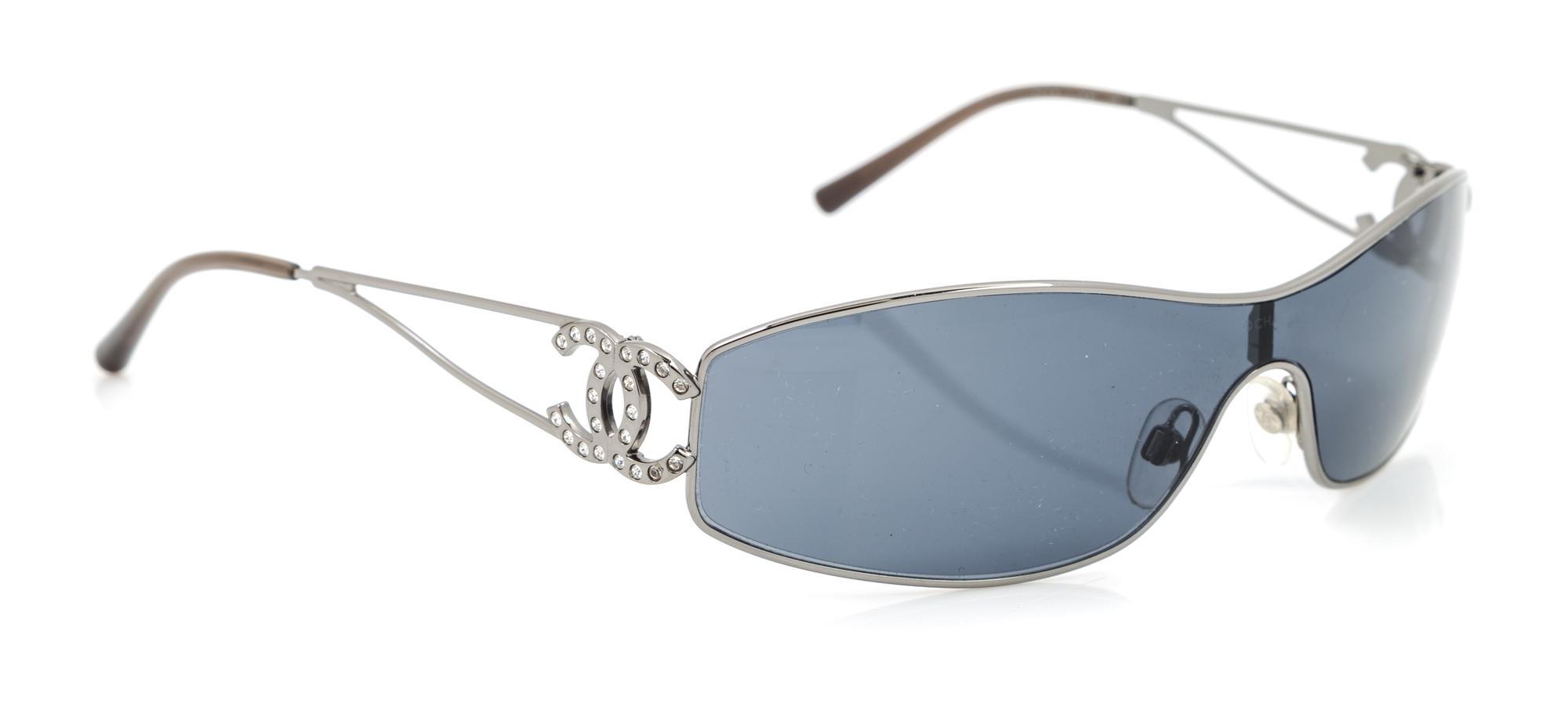 A Pair of Chanel Silver Frame Sunglasses,