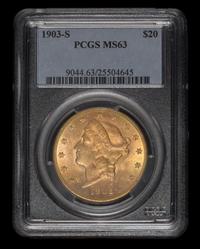 A United States 1903-S Liberty Head $20 Gold Coin