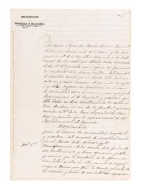 SANTA ANNA, Antonio López de (1794-1876). Manuscript document signed ("Ant. López Santa Anna"), as President of Mexico, countersigned by José María Tornel, Senior Minister of the War and Navy, 10 March 1842.