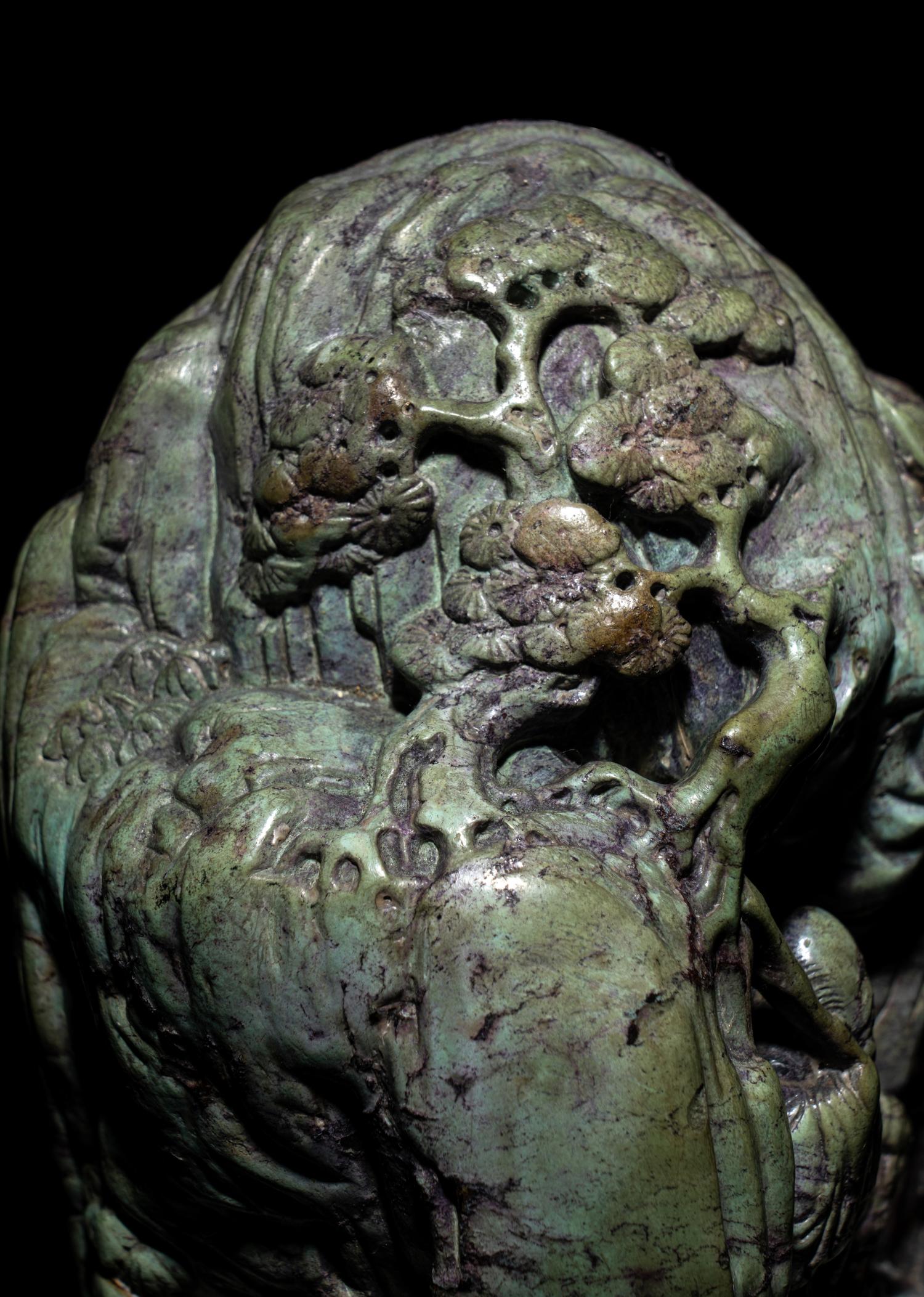 A Carved Turquoise Boulder