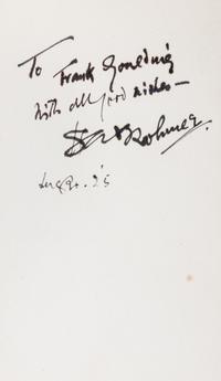 ROHMER, SAX. 3 works: The Quest of the Golden Slipp (1919), Fire Tongue (1922) and Seven Sins (1944)