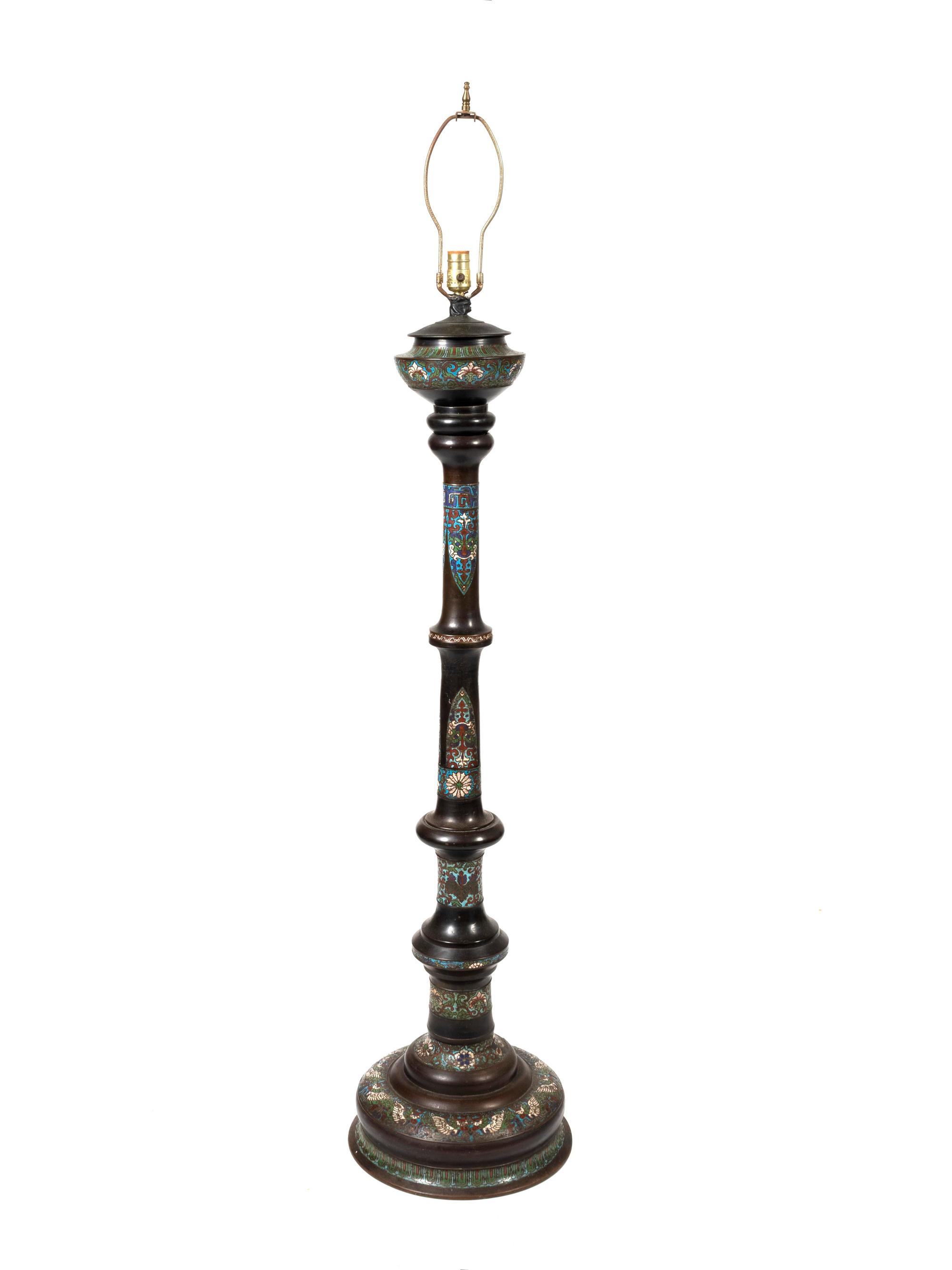 A Chinese Cloisonne Enamel Floor Lamp — EARLY 20TH CENTURY