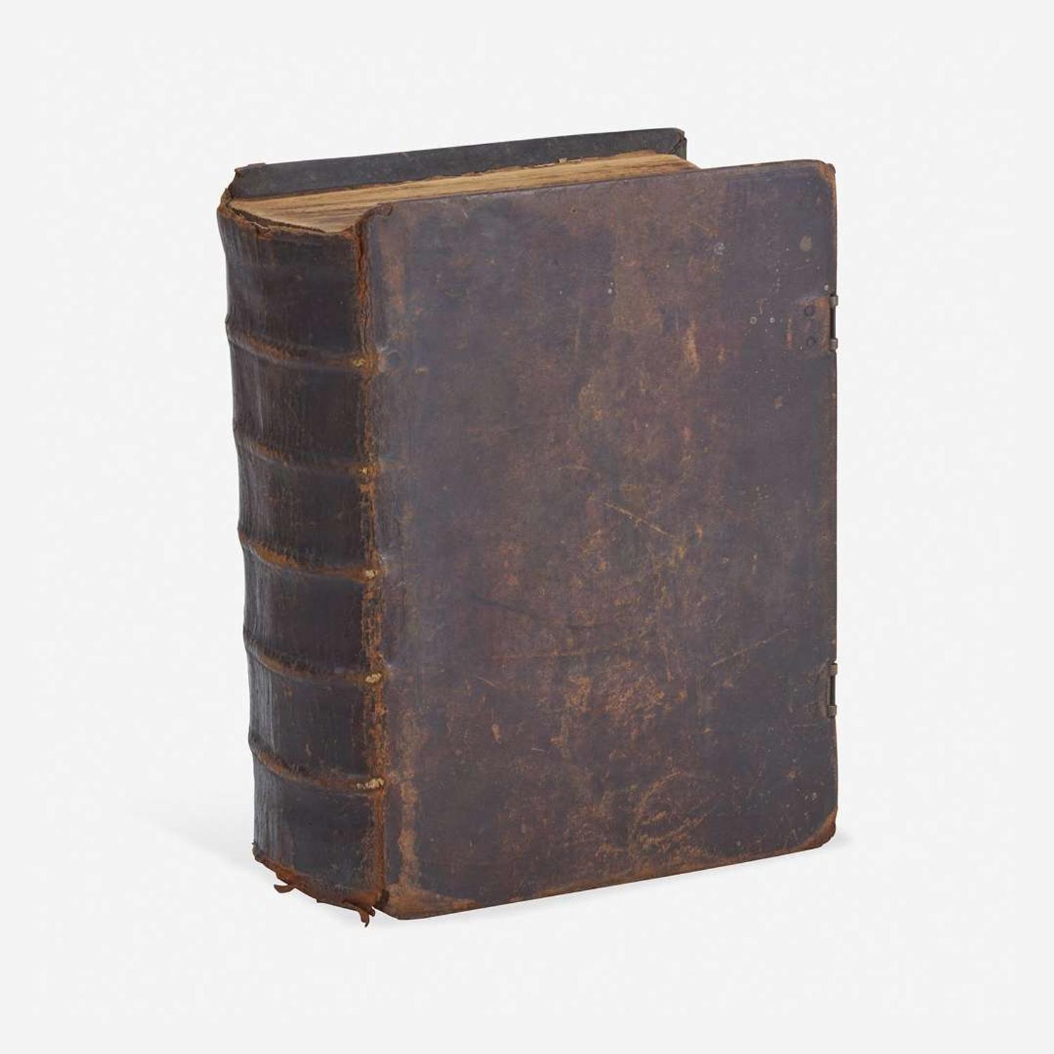 [Americana] [Sauer, Christoph] ["Gun-Wad" Bible] Biblia, Das ist: Die ganze Gottliche Heilige Schrift Alten und Neuen Testaments, nach der Deutschen Uebersetzung D. Martin Luthers...