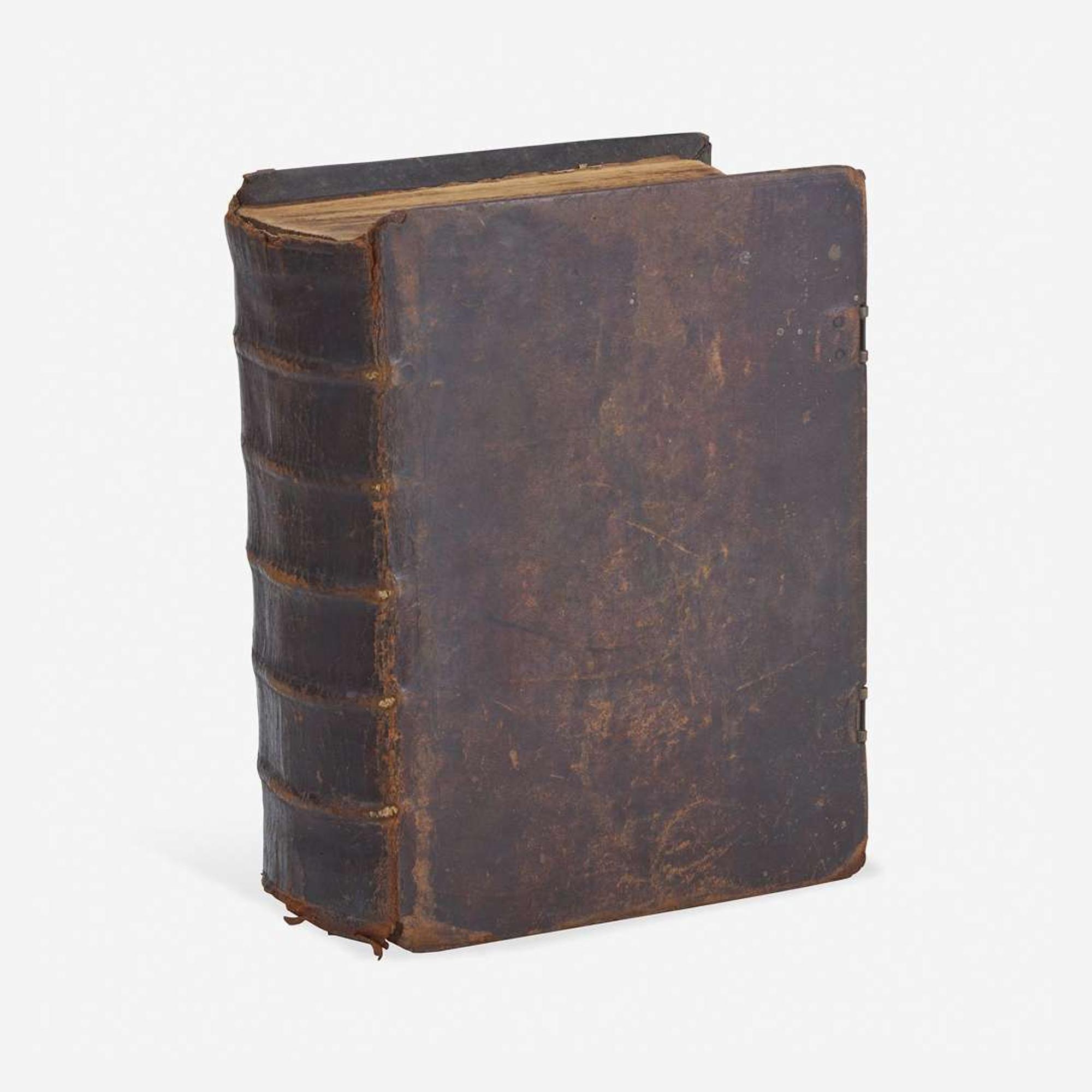 [Americana] [Sauer, Christoph] ["Gun-Wad" Bible] Biblia, Das ist: Die ganze Gottliche Heilige Schrift Alten und Neuen Testaments, nach der Deutschen Uebersetzung D. Martin Luthers...