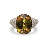 CHRYSOBERYL AND DIAMOND RING