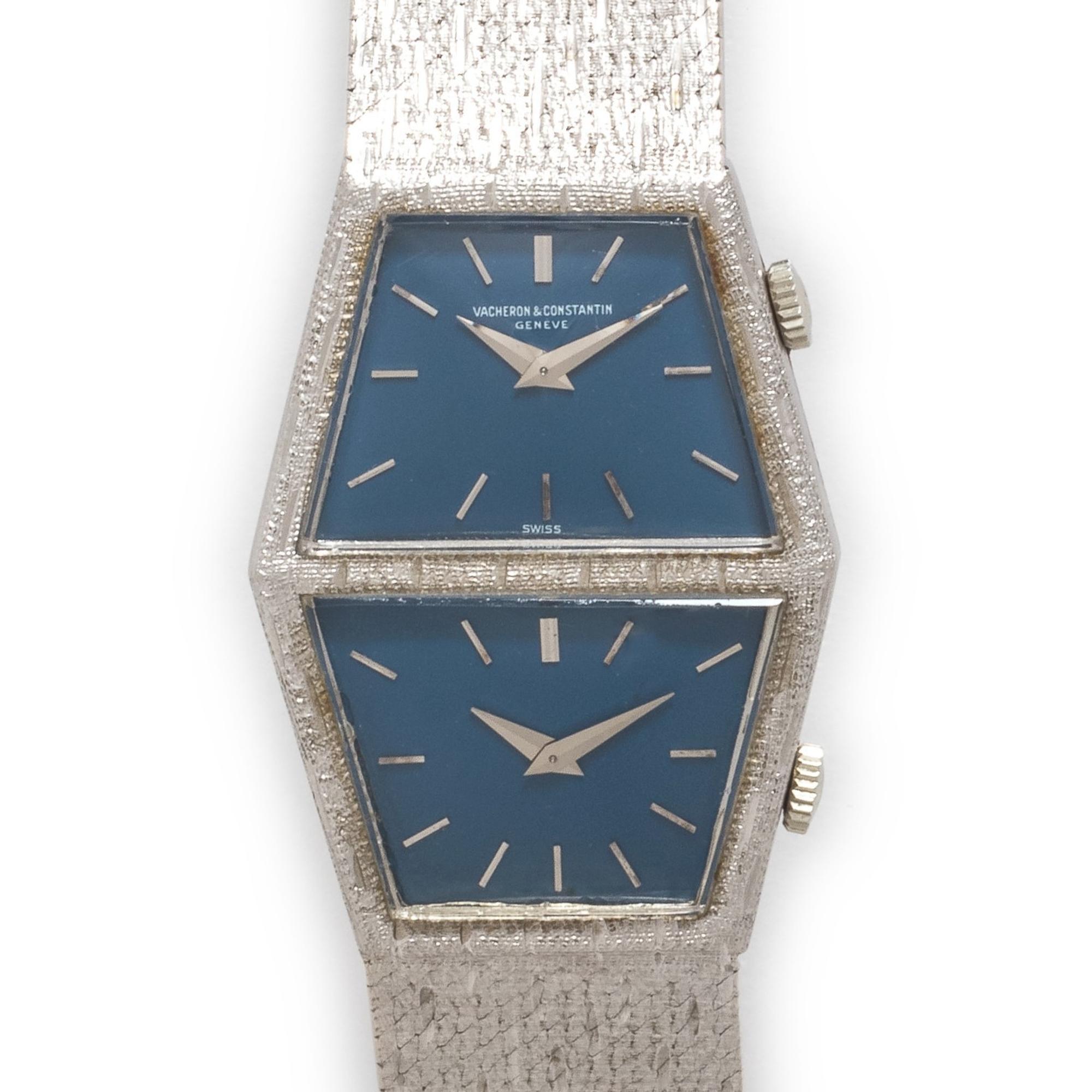 Vacheron Constantin, 18K White Gold Ref. 7336 Dual Time Wristwatch, Circa 1977
