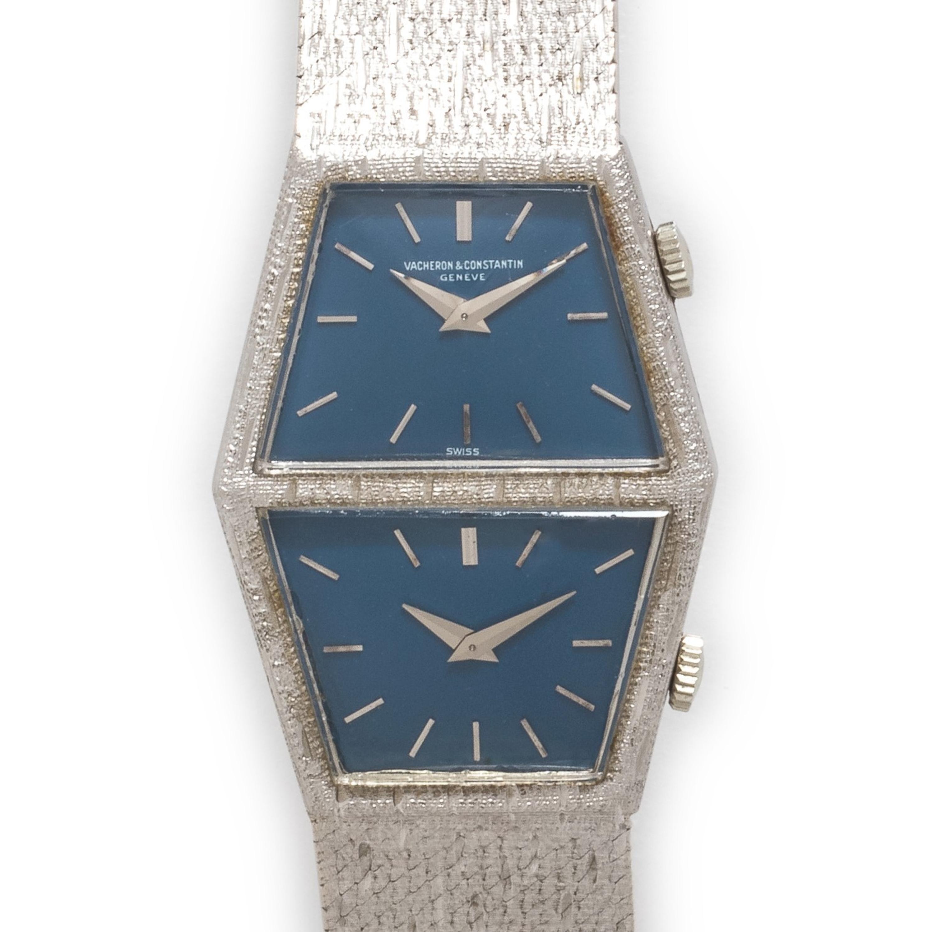 Vacheron Constantin, 18K White Gold Ref. 7336 Dual Time Wristwatch, Circa 1977