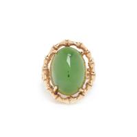NEPHRITE AND YELLOW GOLD RING