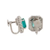 EMERALD AND DIAMOND EARRINGS
