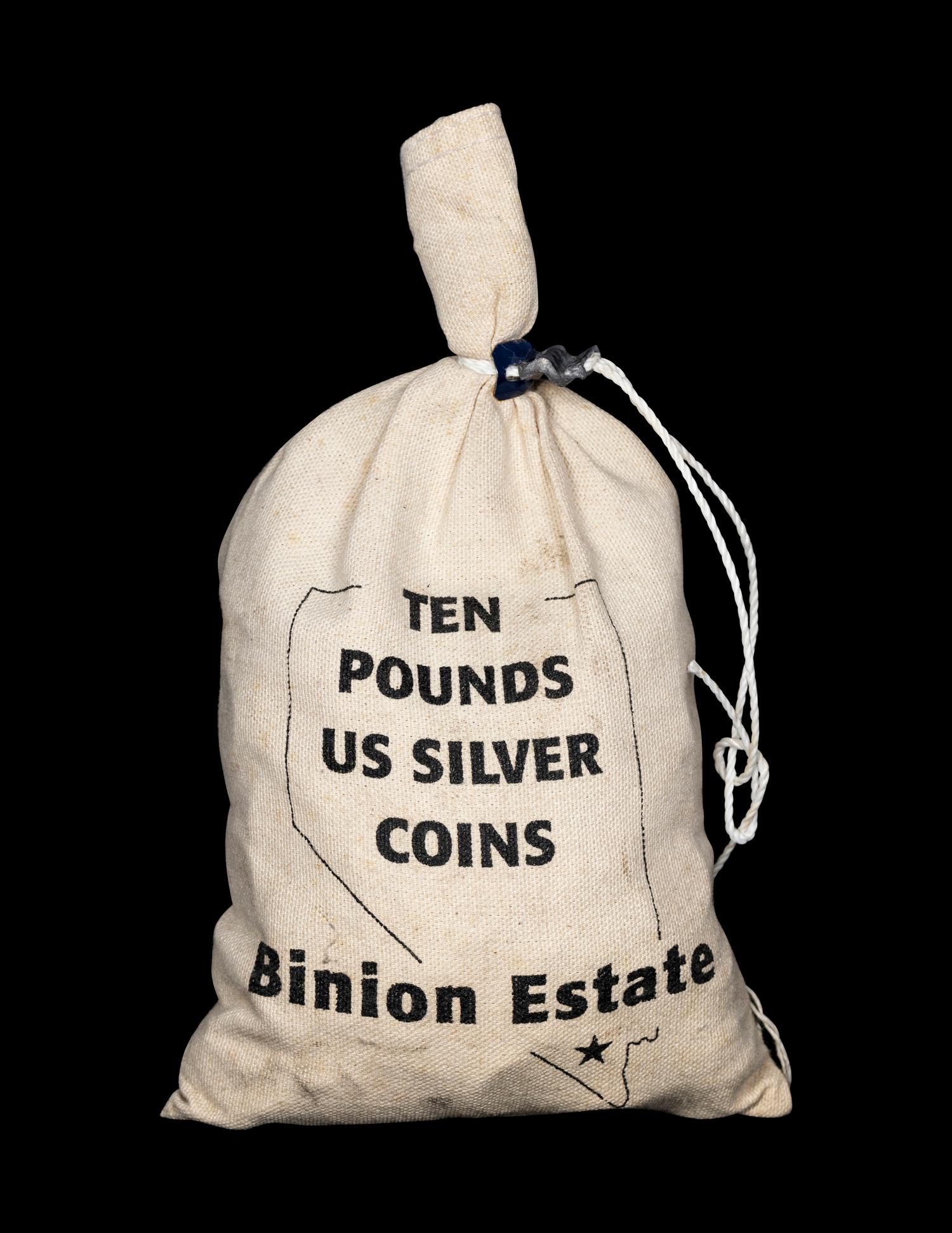 A Binion Estate 10-Pound Silver Coin Sealed Bag
