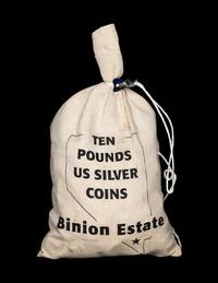 A Binion Estate 10-Pound Silver Coin Sealed Bag