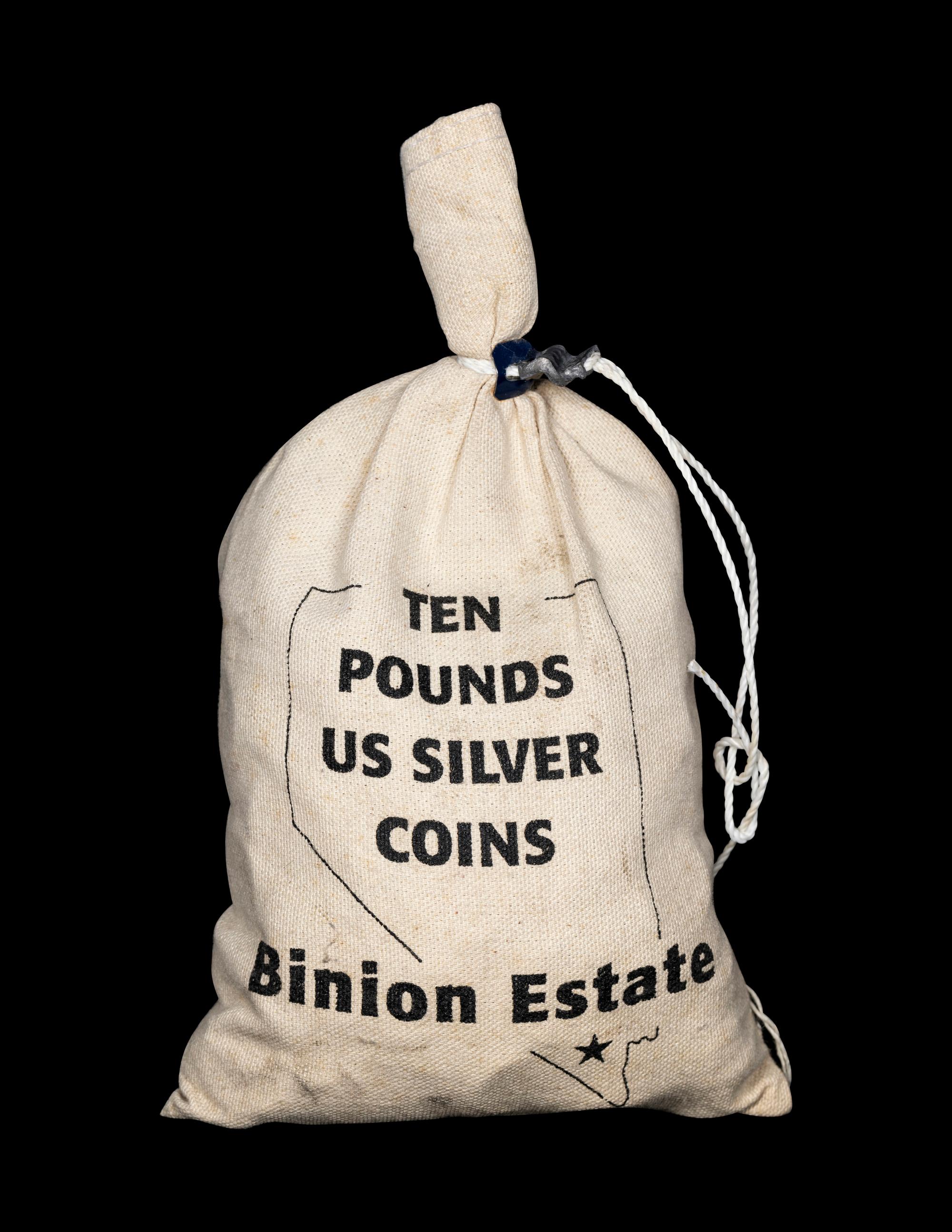 A Binion Estate 10-Pound Silver Coin Sealed Bag