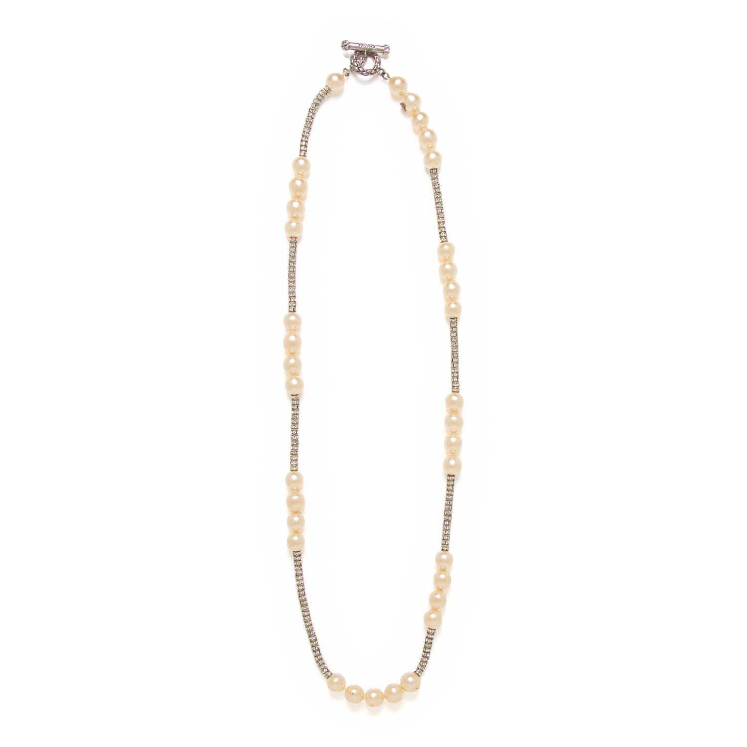 Chanel, Gripoix Pearl & Rhinestone Necklace