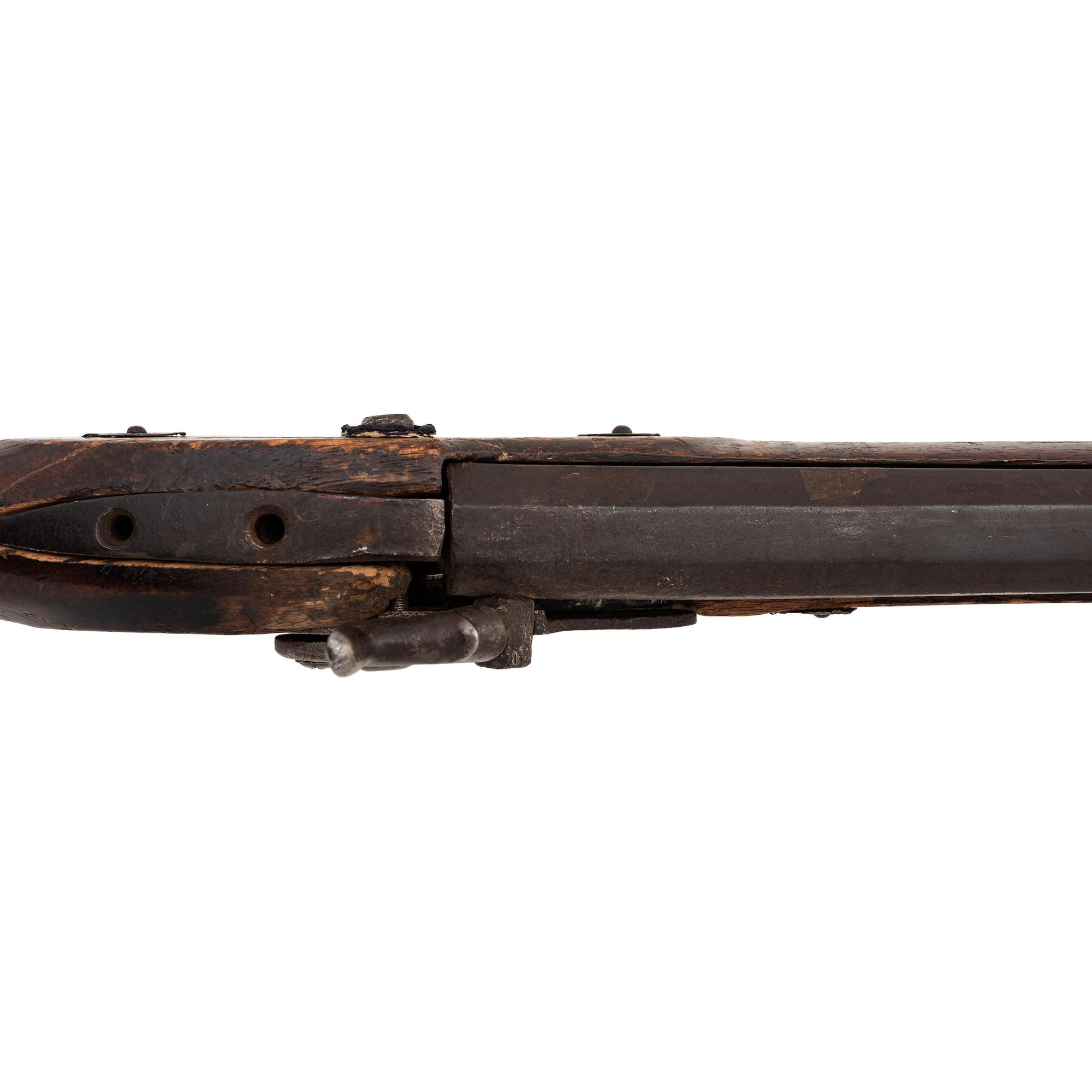 Fullstock Percussion Rifle by Conestoga Rifle Works with Applied "Hancock Richmond" Tobacco Tag Decorations